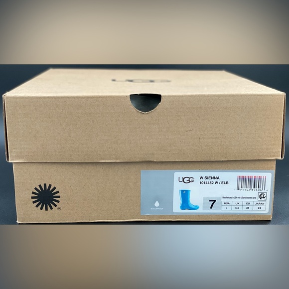 Enamel Blue Ugg Women’s Sienna Rain Boots Size 7 - Picture 15 of 16